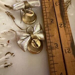 Vintage Elegant Gold and Silver Tone Bow Earrings